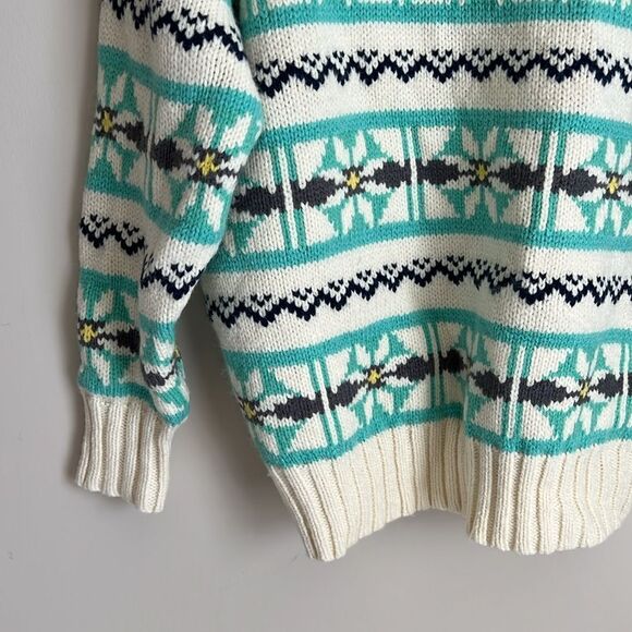 New American Eagle Oversized Fairisle Mock Neck Sweater Size XS Women's - Picture 4 of 10